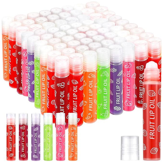 60 Pcs Roll on Lip Gloss 6 Kinds Gloss