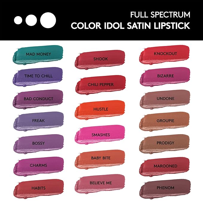 COVERGIRL Color Idol, Satin Lipstick, Freak, 0.12 Ounce