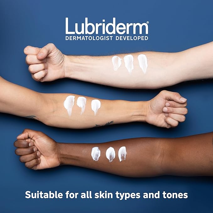 Lubriderm Daily Moisture Lotion + Pro-Ceramide with Shea Butter & Glycerin Helps Moisturize Dry Skin, Hydrating Face, Hand & Body Lotion is Lightly Scented & Non-Greasy, 24 fl. oz (Pack of 2)