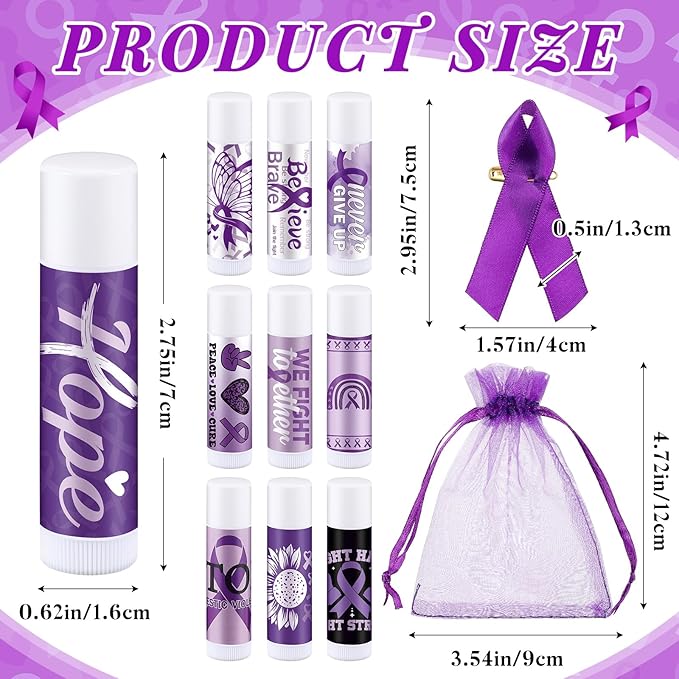 50 Set Overdose Awareness Lip Balms Alzheimer's