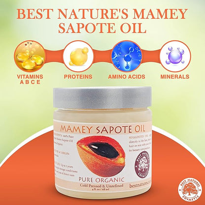 Mamey Sapote Oil Pure Organic Cold Pressed Unrefined 5 fl oz / 150 ml