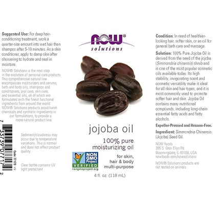 NOW FOODS Jojoba Oil Pure, 4 FZ