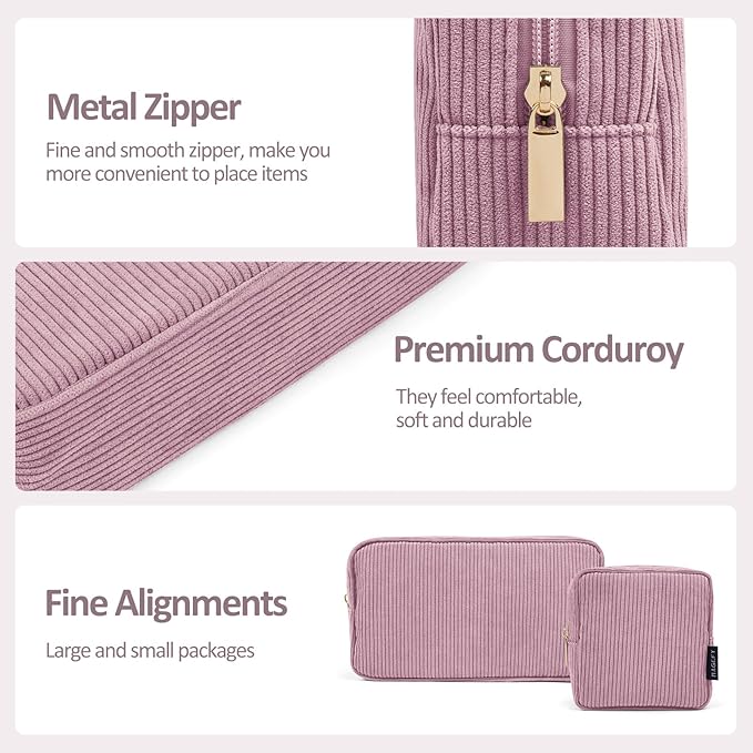 Magefy 2 pcs makeup bags
