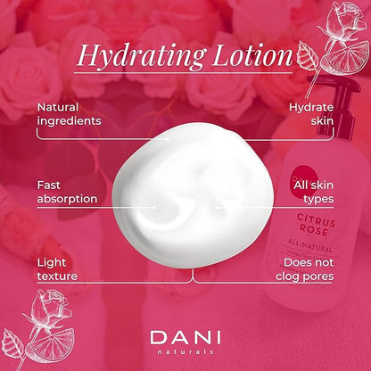 Naturals Hand & Body Lotion - Citrus Rose Scented, Deep Hydration Lotion for Dry Skin, With Shea Butter & Aloe Vera, Natural & Organic Ingredients, Paraben-Free, 12 Oz