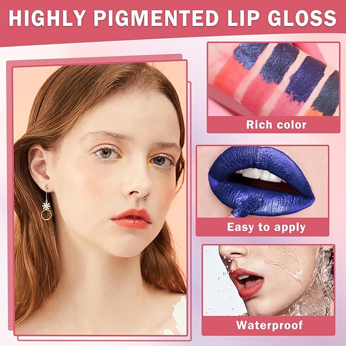 Peel Off Lip Stain Peel Off Lip Tint Stain Highly Pigmented Lip Peel Off Stain Long Lasting LipStains Peel Off Nude Lip Gloss Matte Liquid Lipstick Lip Makeup for Women（02 Rose）