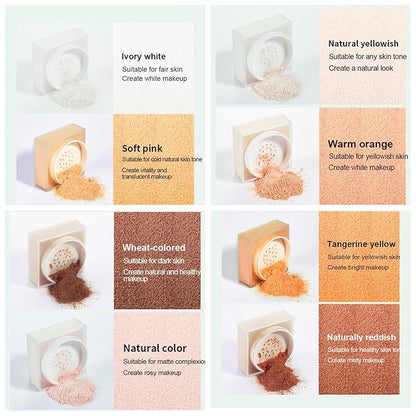 MAEPEOR Setting Powder 8 Colors Smooth and Lightweight P05 Wheat-Colored) 76 oz