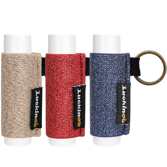3PCS Lip Balm Holder Keychain Shinny Chapstick Holder Gloss