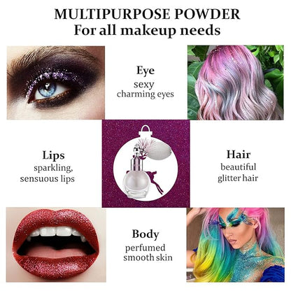 Shimmering Spray Powder Sparkle Powder, kaynest Body Glitter