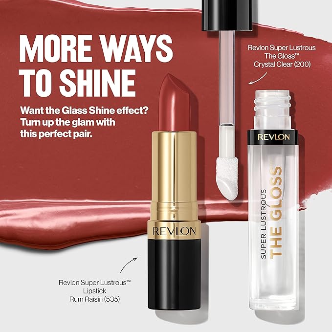 Revlon Lip Gloss, Super Lustrous The Gloss, Non-Sticky, Gloss,