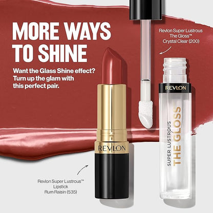 Revlon Lip Gloss, Super Lustrous The Gloss, Non-Sticky, Gloss,