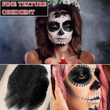 3 PCS Matte Black Liquid Lipstick,Professional Halloween Special Effects Makeup Long Lasting Waterproof Face Body Paint Lip Gloss for Cosplay Goth Makeup
