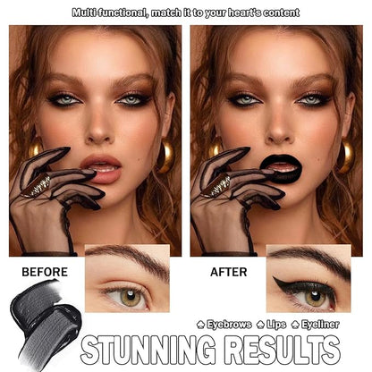 3Pcs Black Matte Liquid Lipstick and Lip Liner Long