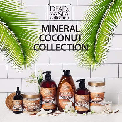 Dead Sea Collection Body Oil for Dry Skin - Collagen & Vitamin E, A, D Moisturizing Oil Pack of 2 (4 Fl.Oz Each) Body Oil - Coconut & Vitamin E, A, D Pack of 2 (4 Fl.Oz Each)