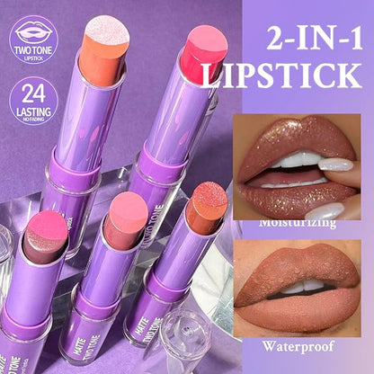 Double Colors 2 in 1 Lipstick and Lip Long