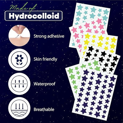 Star Pimple Patches for Face – Hydrocolloid Acne Patches for Quick Zit Relief and Blemishes, Invisible Spot Stickers That Stay All Night, Gentle for All Skin Types, Oil-Free (240 Count)