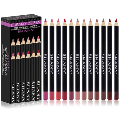 SHANY Dreamy Dozen Matte Lip Liner Set Vegan Dozen