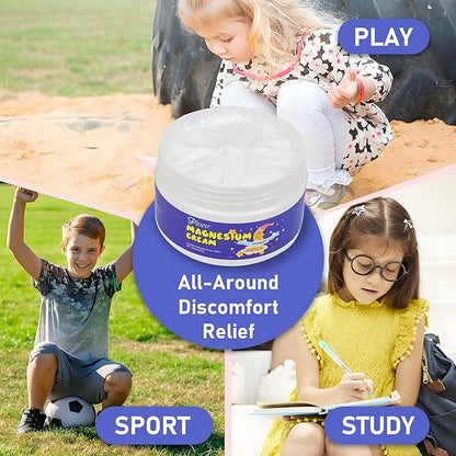 magnesium lotion for kids Sleep,Nighttime Magnesium Cream for Kids,Apply to Legs, Arms or Chest, Topical Magnesium Cream for Sleep,Lavender Calming Magnesium Oil