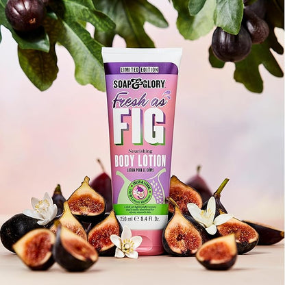 Soap & Glory Fresh as Fig Vegan Body Lotion - Limited Edition Body Lotion for Dry Skin - Made with Almond Oil, Rosehip Seed Oil & Vitamin E - Scented with Fig & Sparkling Lemon Blossom (250 ml)