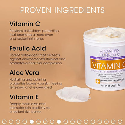 Advanced Clinicals Vitamin C Cream Face Aging