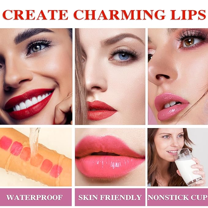 2 Colors Wine Lip Tint,Liquid Wine Lipstick,Wine Tint Long