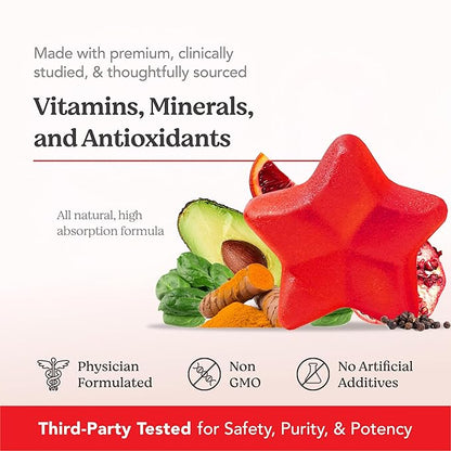 HAIRtamin Vegan Gummy Stars Hair Vitamins | Non-GMO | Natural Biotin Hair Vitamin Gummies to Maintain Healthy Hair Skin & Nails | Multivitamin Supplement to Help Maintain Healthy Looking Hair (3-Pack)