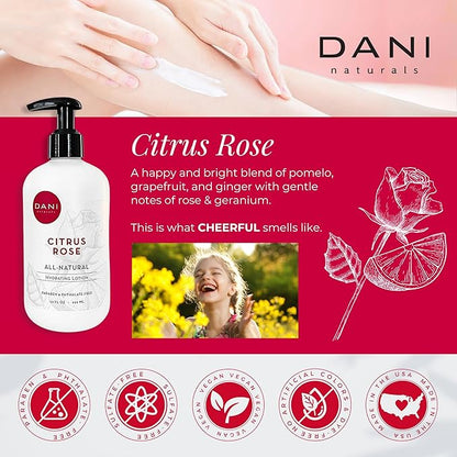 Naturals Hand & Body Lotion - Citrus Rose Scented, Deep Hydration Lotion for Dry Skin, With Shea Butter & Aloe Vera, Natural & Organic Ingredients, Paraben-Free, 12 Oz