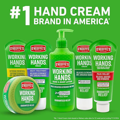 O'Keeffe's Hand and Body Lotion - 12 oz Pump (2 Pack) - Healing Lotion, Relieves Extremely Dry Skin