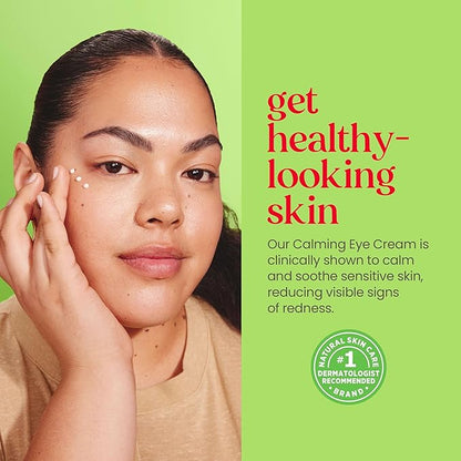 Burt's Bees Calming Eye Cream With Aloe and Rice Milk, Moisturizes Without Causing Redness or Irritation, 98.7 Percent Natural Origin Skin Care, 0.5 oz. Bottle