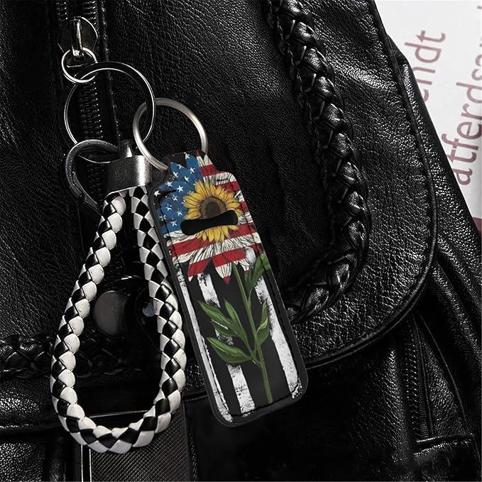 Horeset Lipstick Holder Keychains Fashion Simple Clip On Gloss