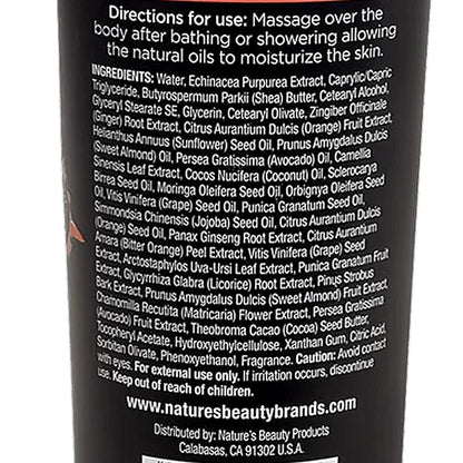 Nature's Beauty Orange Ginger Detox Body Lotion Multi-Pack - Lightweight, Non-Greasy Moisturizer, Improve Skin Tone+Texture Made w/Vitamin C, Sunflower + Almond + Avocado Oils 8 oz (2 Pack)