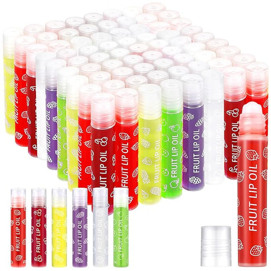 60 Pcs Roll on Lip Gloss 6 Kinds Gloss