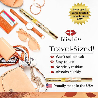 Bliss Kiss | 1 Pumpkin Spice Latte Fragrance | Nail Oil Cuticle Pen w/Vitamin E & Jojoba⏤Nail Strengthener Nail Growth Serum for Brittle Peeling Breaking Thin Nails