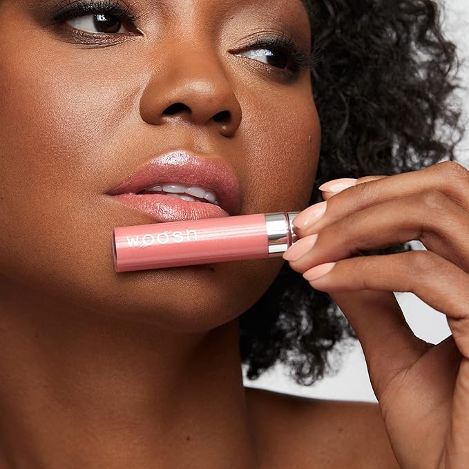 Woosh Beauty, Spin-On Lip Gloss, Hydrating Shea Butter, Lip