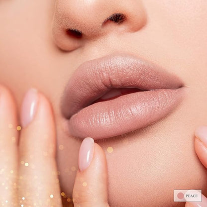 All Natural Lipstick, Semi Matte Lip Color, Moisturizing Lipstick, Non Toxic, Non GMO, Highly Pigmented, Long Lasting Lipstick, Vegan Makeup for Women (7 Shades)
