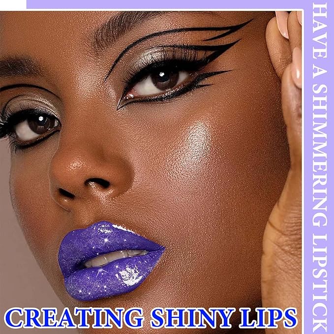 3 PCS Matte Glitter Liquid Lipstick Set,Shimmer Diamond Glitter