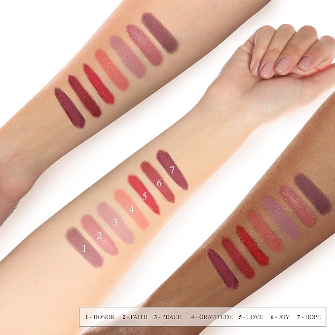 All Natural Lipstick, Semi Matte Lip Color, Moisturizing Lipstick, Non Toxic, Non GMO, Highly Pigmented, Long Lasting Lipstick, Vegan Makeup for Women (Faith)