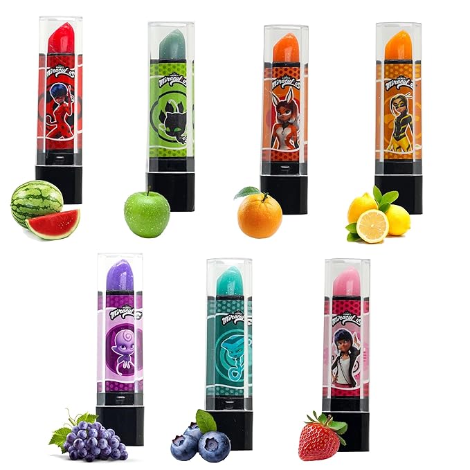 Miraculous Ladybug Cosmetic Lipstick Set - 7 Fruit