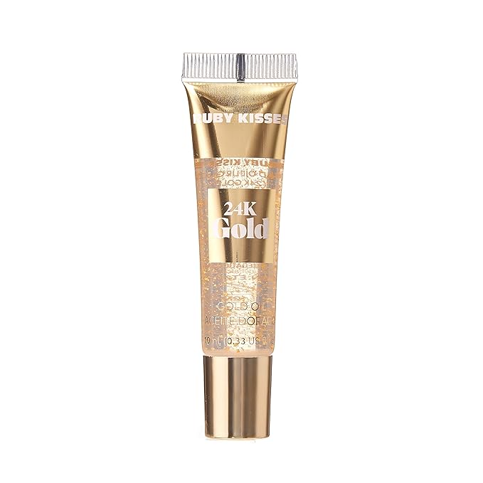 Ruby Kisses 24K Gold Oil Lip Gloss (6 Count, Gold)