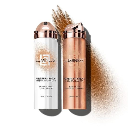 LUMINESS Silk Airbrush Spray Foundation & Primer Kit Deep Dark)