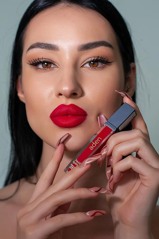 aden Liquid Lipstick+Lipliner Pencil Perfect Coverage For The Lipstick+Lipline