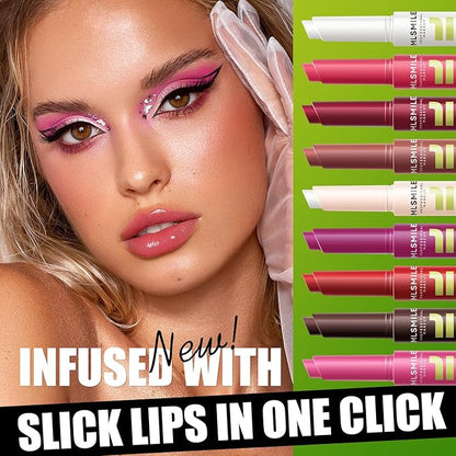 3 Colors Press Lipstick Lip Oil Slick Click,Korean Shining