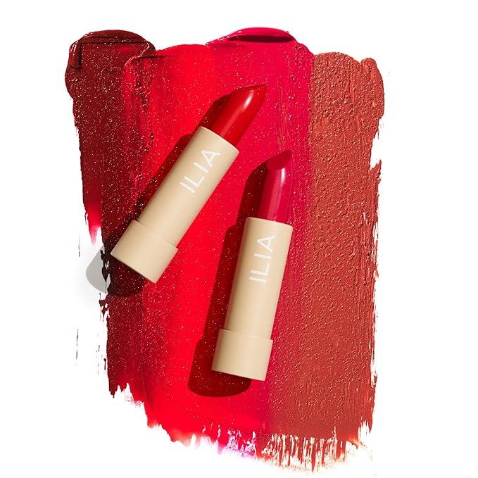 ILIA - Color Block Lipstick | Non-Toxic, Vegan, Cruelty-Free, Hydrating + Long Lasting, No Budge Color with Full Coverage (Cinnabar (Muted Brick With Warm Undertones), 0.14 oz | 4 g)