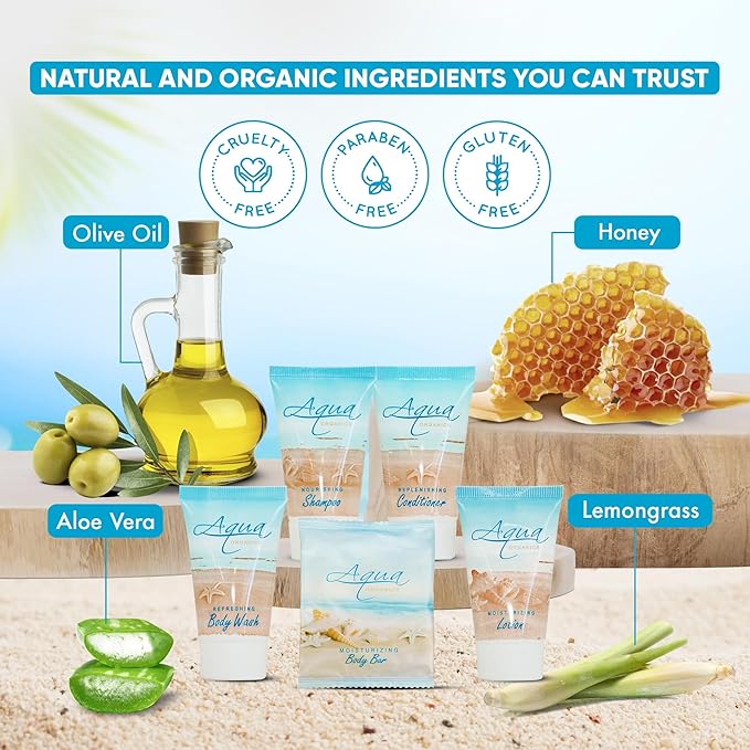 | Aqua Organics Hotel Soaps and 1oz
