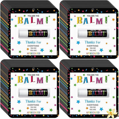 90 Pack Teacher Appreciation Gifts Bulk Lip Balms Employee Staff Team Thank You Gifts Nurse Volunteers Pastor Appreciation Party Gifts Favors for Women Men Coworkers Club You're the Balm