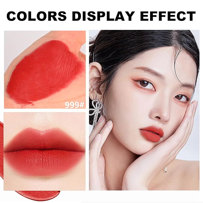 Velvet Matte Lipstick Stick with Brush-2 in 1 Long