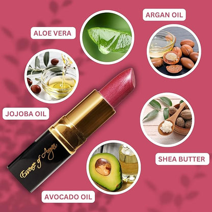 𝗘𝘀𝘀𝗲𝗻𝗰𝗲 𝗼𝗳 𝗔𝗿𝗴𝗮𝗻 Deep Moisturizing Pink Lipstick, Long Moisturizing
