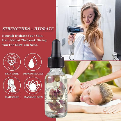 Rose Multi-Use Oil, Organic Plant Fragrant