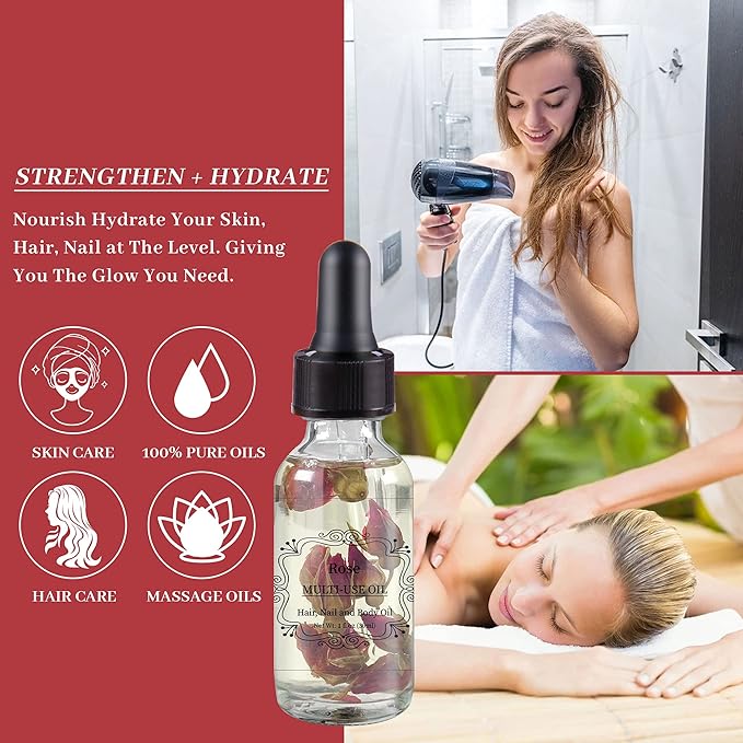 Rose Multi-Use Oil, Organic Plant Fragrant