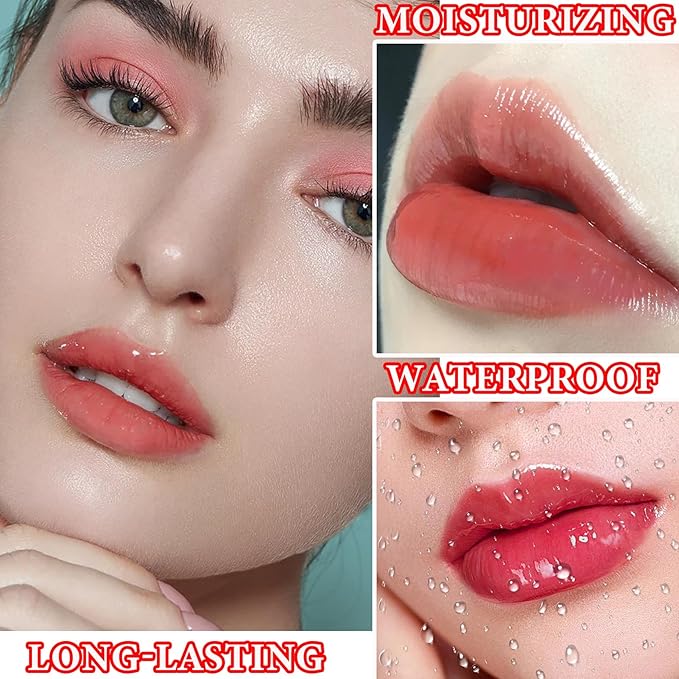 2Pcs Lip Tint Stain Set,Lip Stain Long Lasting Long