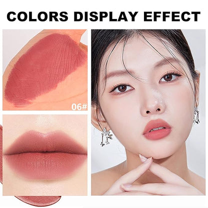 Velvet Matte Lipstick Stick with Brush-2 in 1 Long